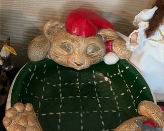 Cat Candy Dish with Mice