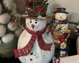 Metal Decorative Snowman