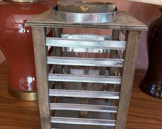 Wooden Slatted Candle Lantern