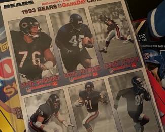 1993 Bears Gameday Cards Sheet