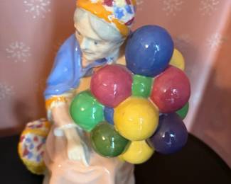 Porcelain Girl with Balloons Figurine