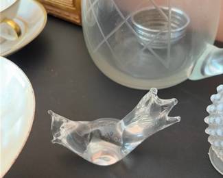 Clear Glass Bird Figurine