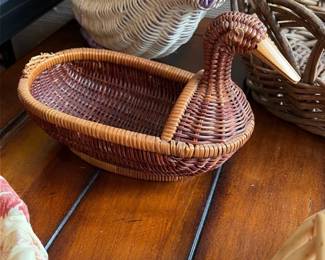 Wicker Duck Basket