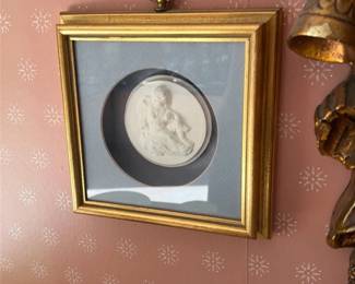 Cherub Medallion Plaque