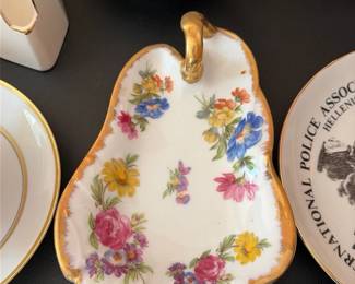 Floral Porcelain Handled Dish