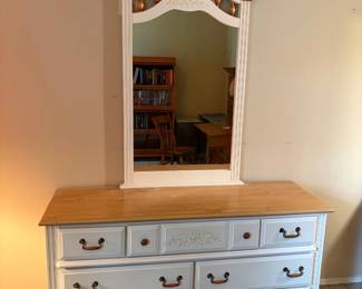 White Dresser with Mirror