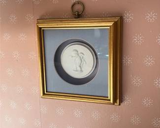 Cherub Medallion Plaque
