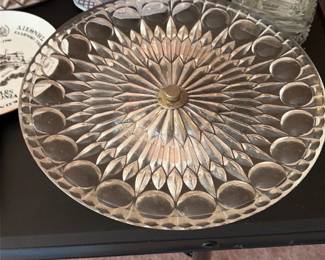 Pressed Glass Pedestal Cake Stand