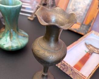 Small Engraved Bud Vase