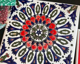 Hand-Painted Ceramic Tile