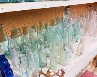 Aqua Glass Bottles