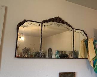 Ornate Triptych Mirror