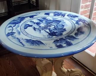 Rare Large Asian Porcelain Table Top