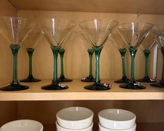 34 pc Martini Glass Set