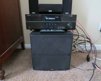 Yamaha 5.1 Receiver. Polk Audio 5.1 Surround speakers with 10" subwoofer