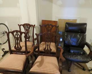 Dining room chairs(8 total) and office chair
