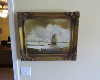 Decorative vintage oil painting