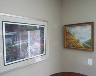Original Oswaldo Moncayo oil painting and numbered water color print.