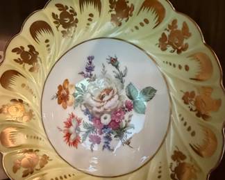 Shelley Regency Shape Plate with Floral Bouquet and Gilt Decoration