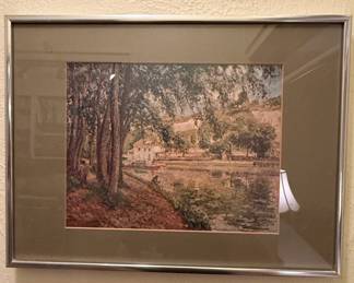Alfred Sisley Banks of the Loing Framed Art Print