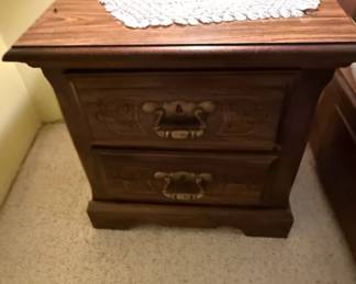 Broyhill Furniture Solid Oak Country French Style Nightstand