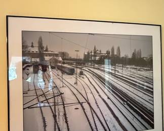 Black and White Winter Railway Photography Im a November Passenger by Nicoleta Gabor