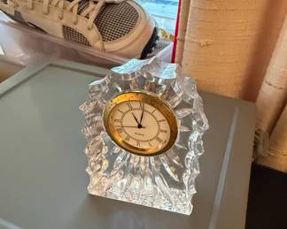 Collection of Assorted Estate Items including American Family Scale, Quartz Clock, Golf Ball Coin Bank, Soviet Pins, and Cassette Tapes