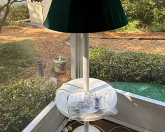 MidCentury Modern Floor Lamp with Integrated Side Table