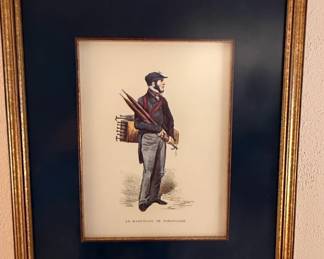 Le Marchand de Parapluies Umbrella Merchant from Cris de Paris by Carle Vernet