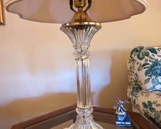 Corinthian Column Crystal Table Lamp