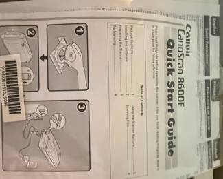 Canon CanoScan F Quick Start Guide