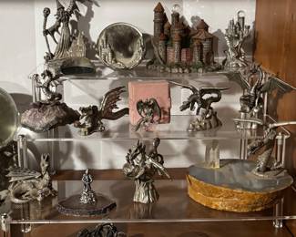 Pewter dragon collection