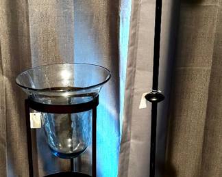 Vintage Pottery Barn candle holder & floor vase