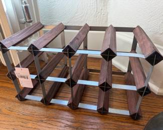 Wood & Metal Wine Rack