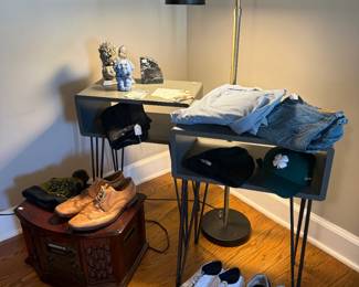 Shoes, Side Tables, Floor Lamp