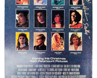 Star Trek Movie Poster signed by James Doohan Scotty Signature