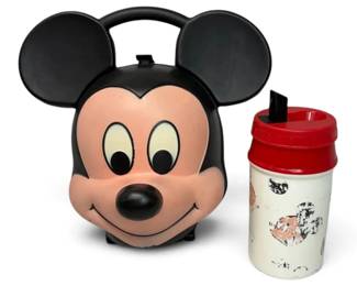 Disney Mickey Mouse Container With Plastic Cup