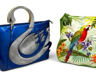 Swan PVC Handbag  Sun N Sand Parrot Bag