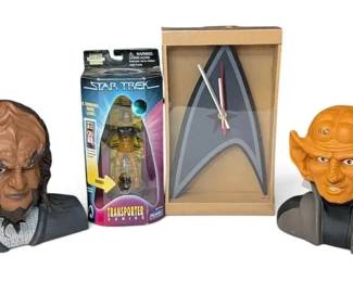 STAR TREK Coin Banks, Light Up Figure,  Wall Clock