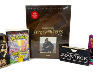 VHS Tapes Pokemon, Star Trek, Star Wars, Dances With Wolves,  More
