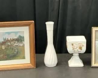 Milk Glass, Frames, Mural