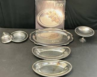 Silverplated Tray Set