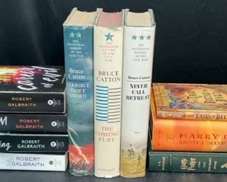 Books By Authors Robert Galbraith, Bruce Catton, J. K. Rowling