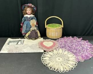 Sewing Basket, Dolls, More