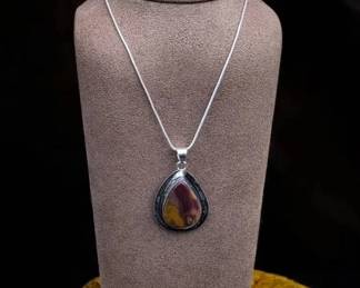 Mookaite Teardrop Pendant Necklace
