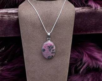 Rhodonite Pendant Necklace