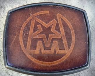 Vintage Mens Leather Belt Buckle