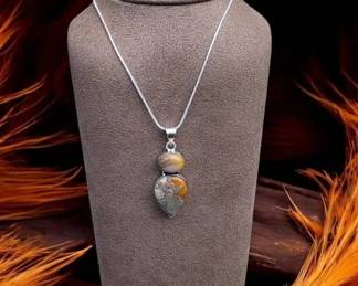 Birds Eye Jasper Pendant Necklace