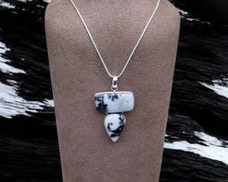 White Buffalo Double Pendant Necklace