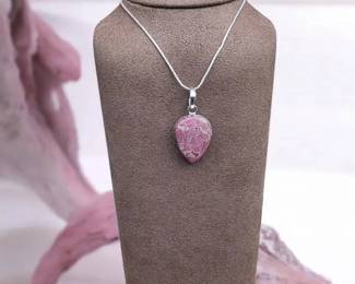 Pink Thulite Pendant Necklace